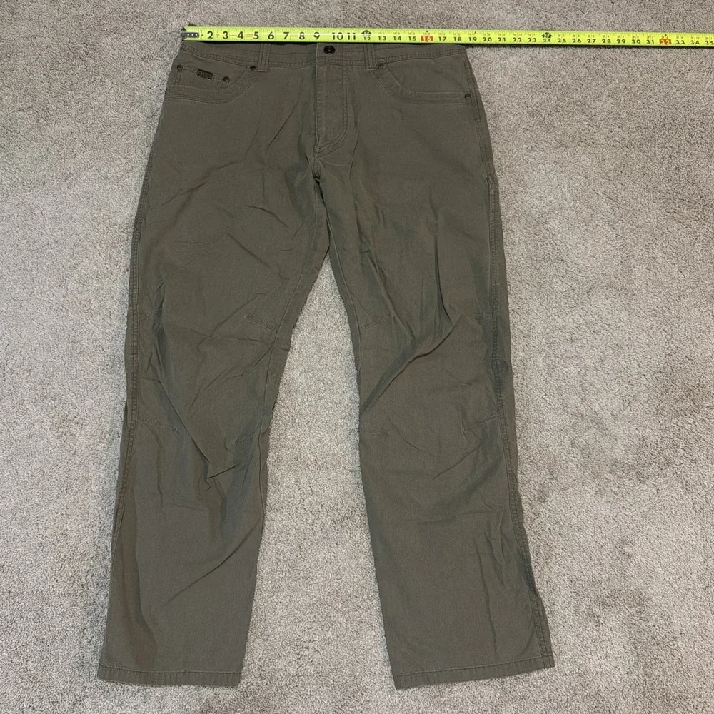 Kuhl Revolvr Pants Mens 36x32 Olive Grey Vintage Patina Dye Stretch Outdoor